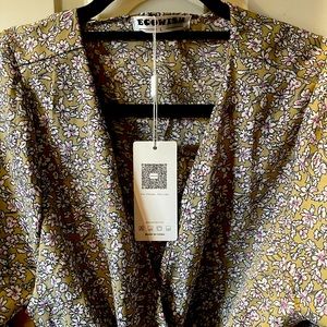 Bohemian v-neck long sleeve dress